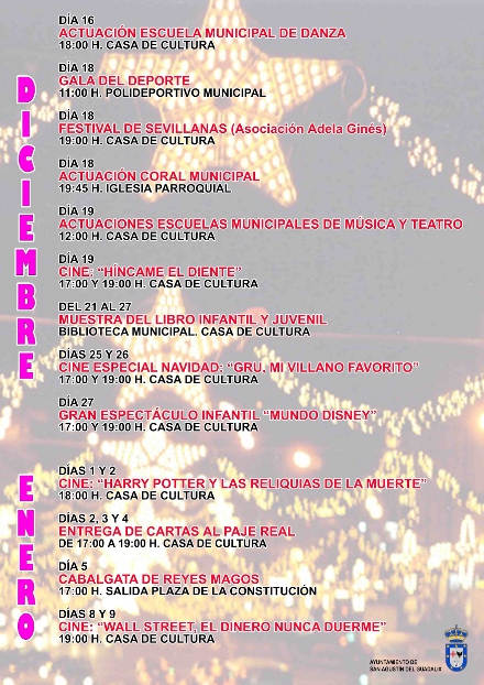 Festivales, exhibiciones y eventos deportivos en estas navidades