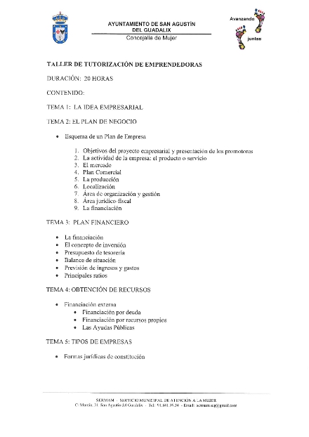 Taller de tutorización de emprendedoras