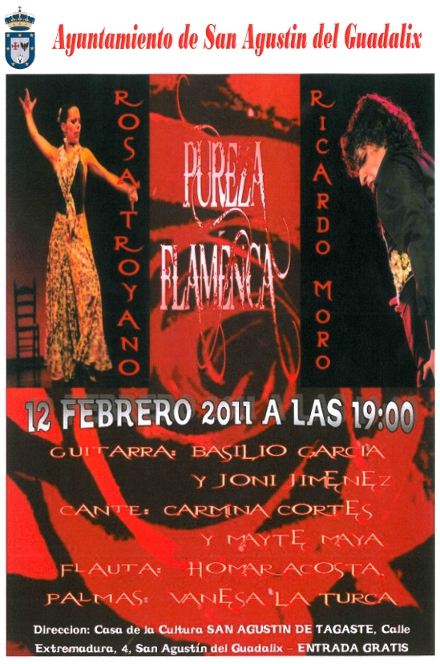 Espectáculo «Pureza flamenca» día 12 de febrero