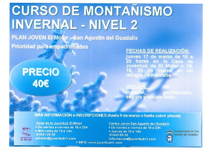 Curso de Montañismo en el Centro Joven