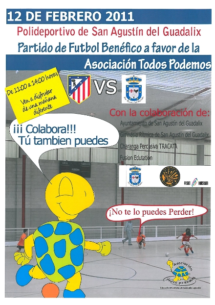 Partido Benéfico de Fútbol Sala a favor de la Asociación Todos Podemos 12 febrero