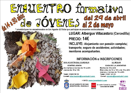 Encuentro formativo de jóvenes en un albergue de Cercedilla