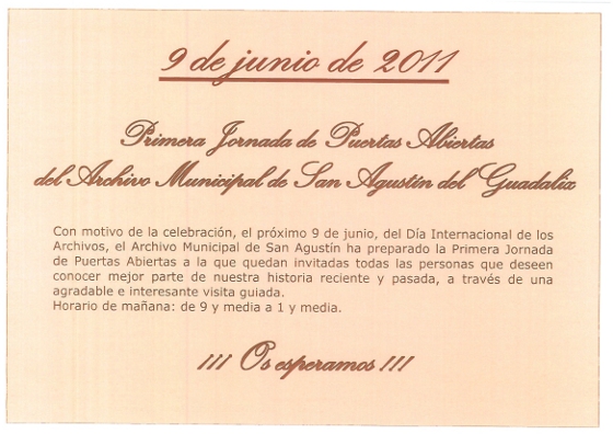 Jornada de Puertas Abiertas del Archivo Municipal 9 junio