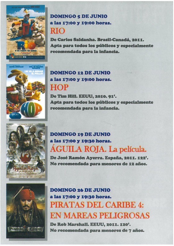 Cartelera de cine en junio 2011