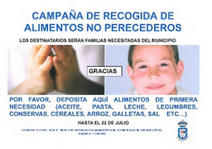 Campaña de recogida de alimentos no perecederos