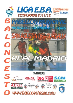 El próximo miércoles 7 gran partido de baloncesto. El San Agustín se mide al Madrid