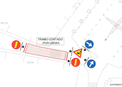 Corte de tráfico en la calle Lucio Benito