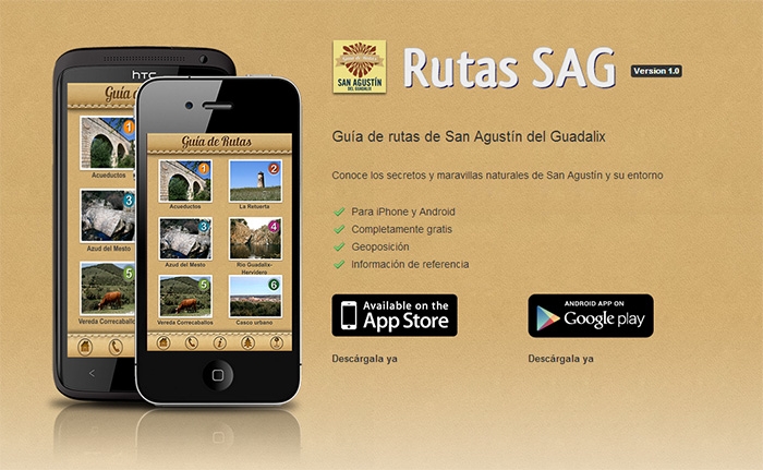 App para iPhone y Android de la Guía de Rutas de San Agustín