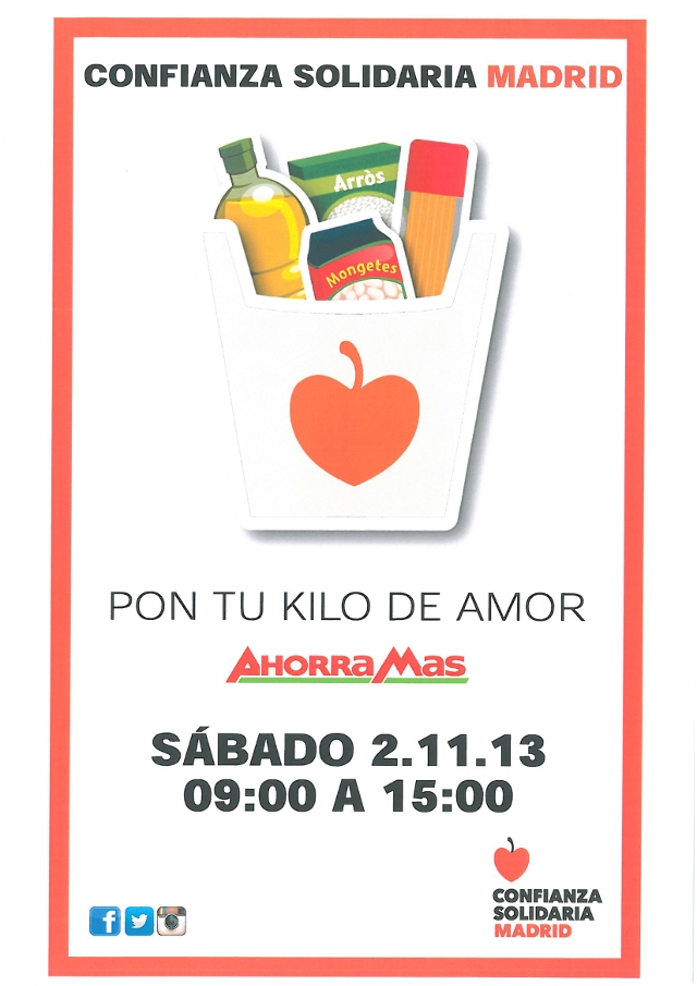 Recogida de alimentos en supermercado Ahorra Más 2 noviembre