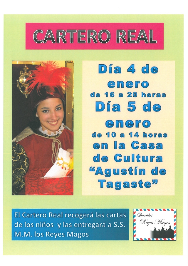 El Cartero Real visita San Agustín el 4 y 5 de enero