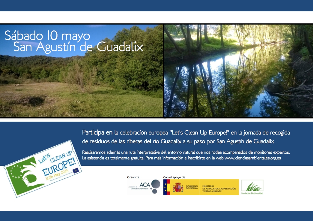 El sábado 10 de mayo San Agustín ha sido el lugar elegido para celebrar la , ‘Let’s Clean-Up Europe’, recogida de residuos en las Riberas del Guadalix