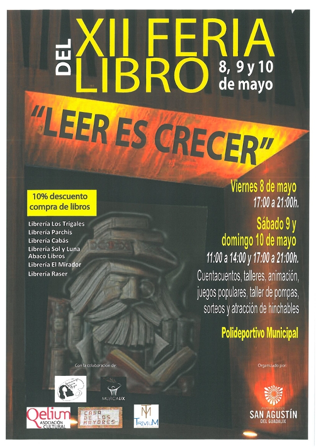 XII Feria del Libro el 9, 10 y 11 de mayo