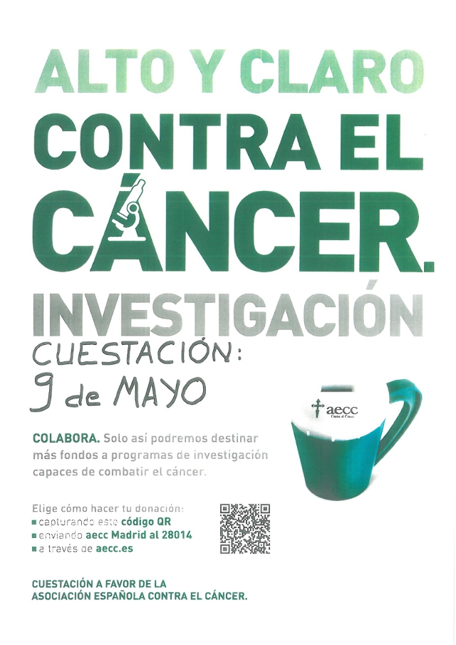Cuestación a favor de la Asociación Española contra el cáncer