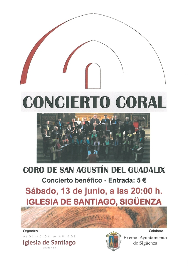 Concierto de nuestra Coral el próximo 13 de junio en Sigüenza