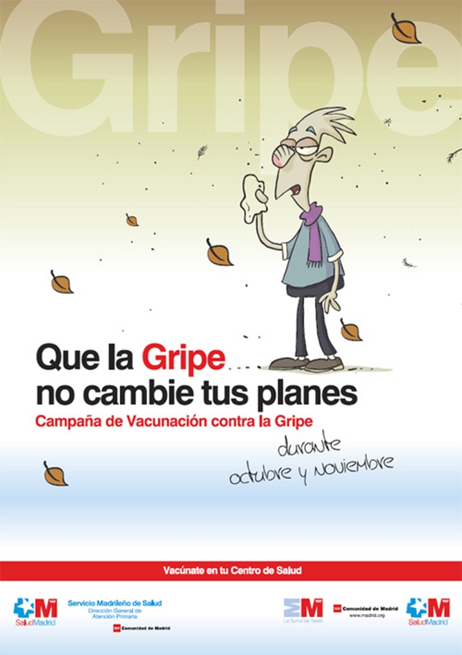 El lunes día 19 de octubre comenzó en la Comunidad de Madrid la campaña de vacunación contra la gripe 2015-2016