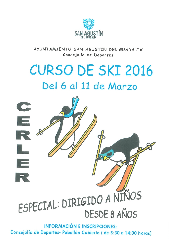 Abierto el periodo de inscripción del Curso de Esquí para niños marzo 2016