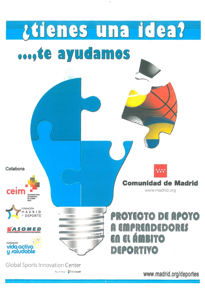 Convocatoria de participación en el Proyecto de Apoyo a emprendedores en el ámbito deportivo
