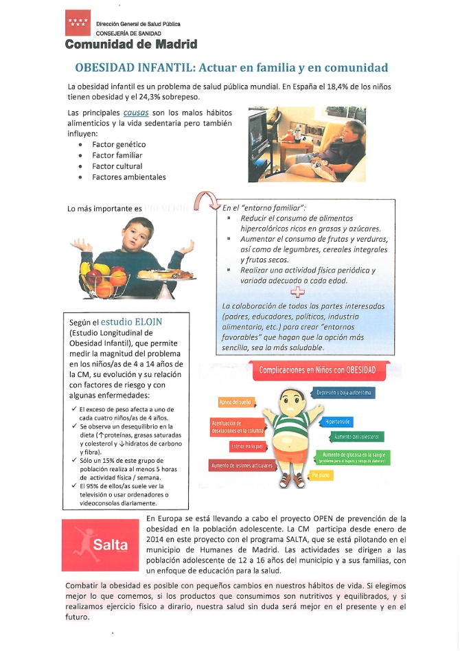 Obesidad infantil: Actuar en familia y en comunidad