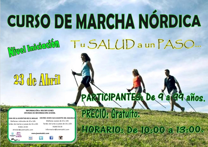 Curso de Marcha nórdica 23 de abril