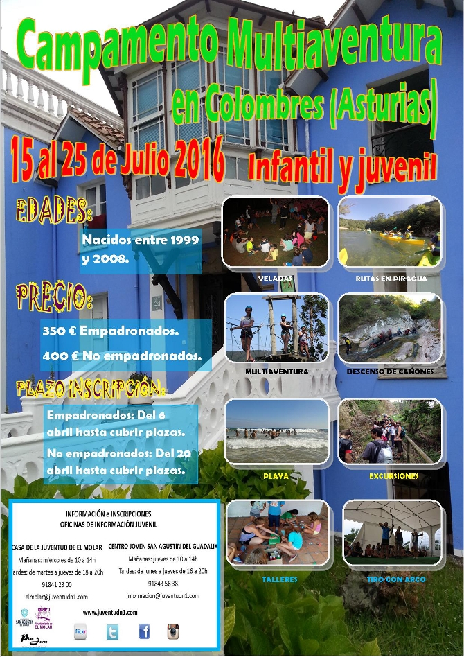 Campamento de verano en Colombres (Asturias)