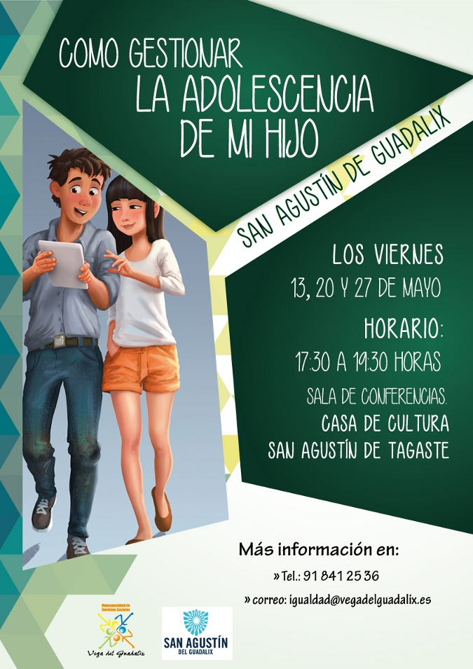 Conferencias “Cómo gestionar la adolescencia de mi hijo” 13, 20 y 27 de mayo