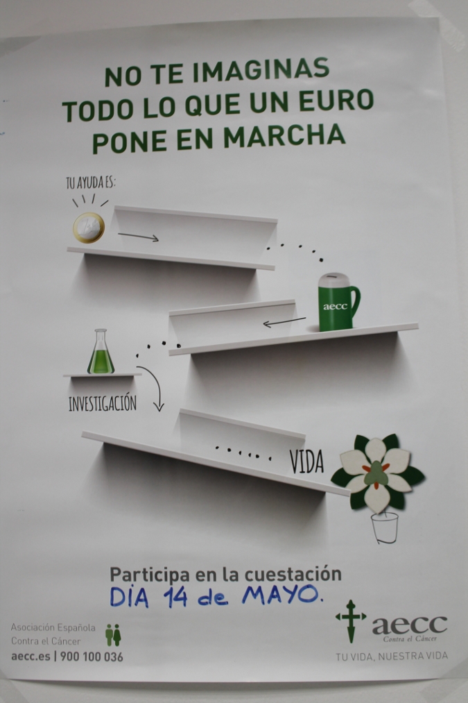 Cuestación a favor de la Asociación Española contra el cáncer
