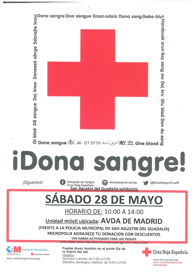 Dona Sangre el día 28 de mayo