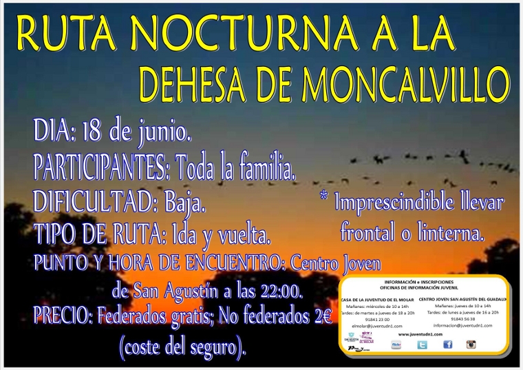 Ruta nocturna a la Dehesa de Moncalvillo