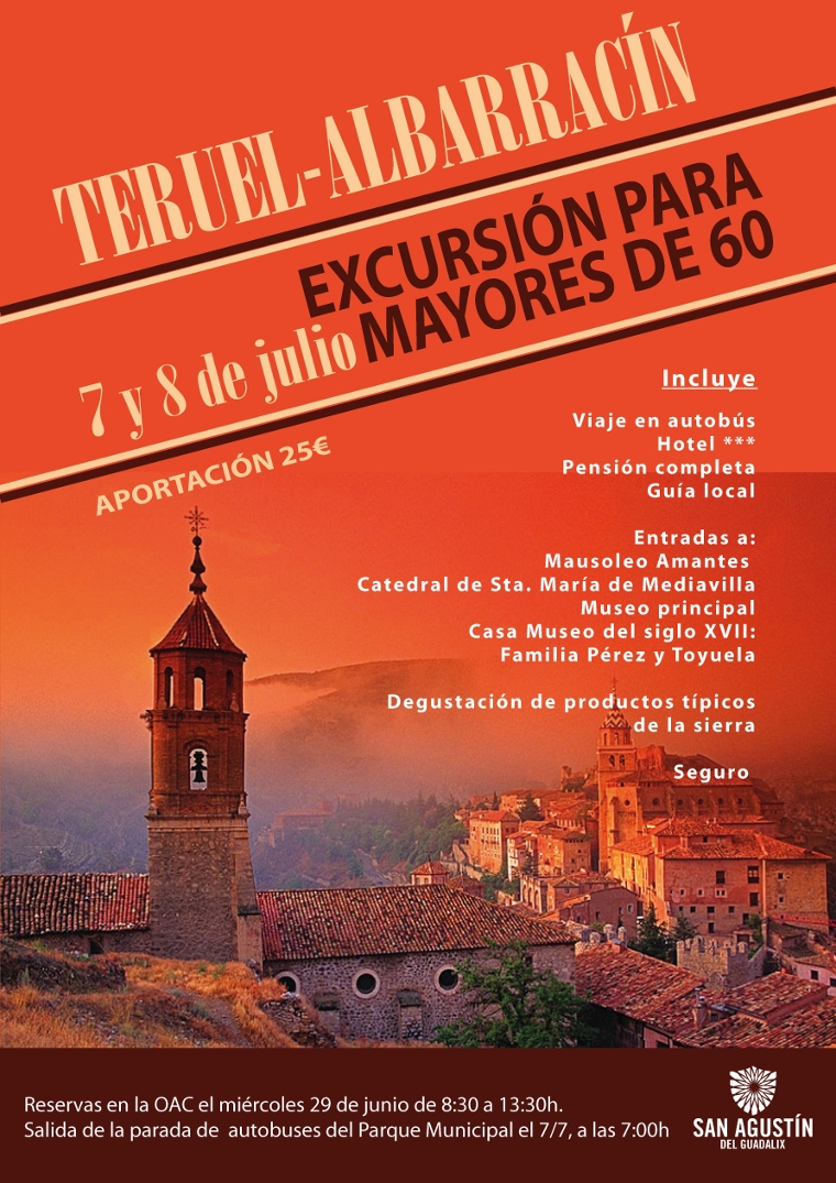 Reserva tu plaza para la excursión a Teruel Albarracín el 7 y 8 de julio