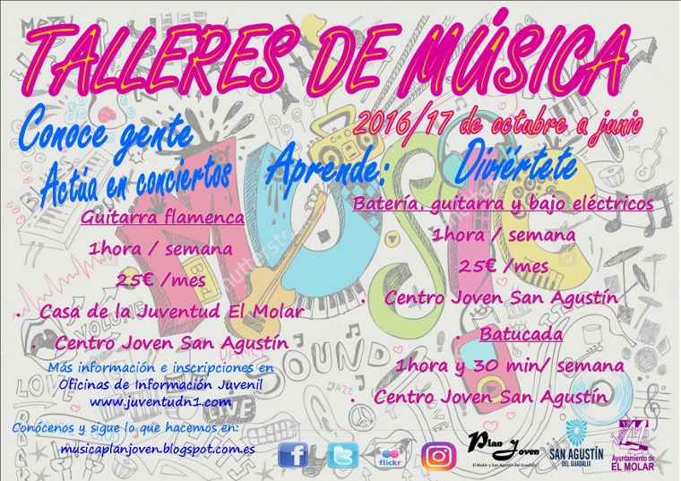 Inscripción Talleres de Música de Juventud