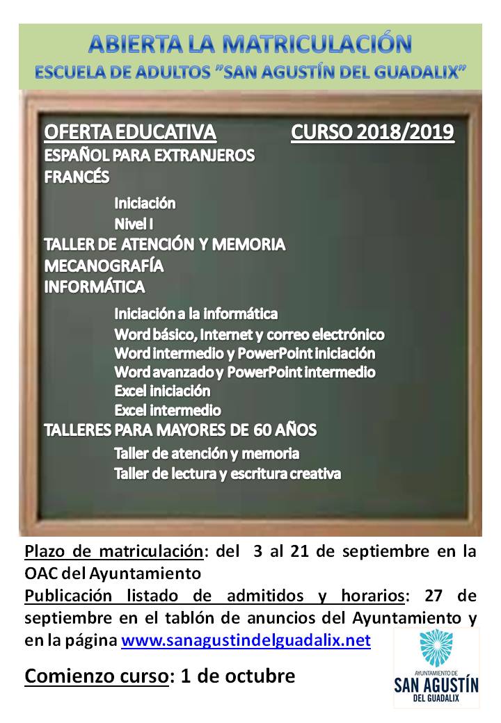 Matrícula Escuela de Adultos