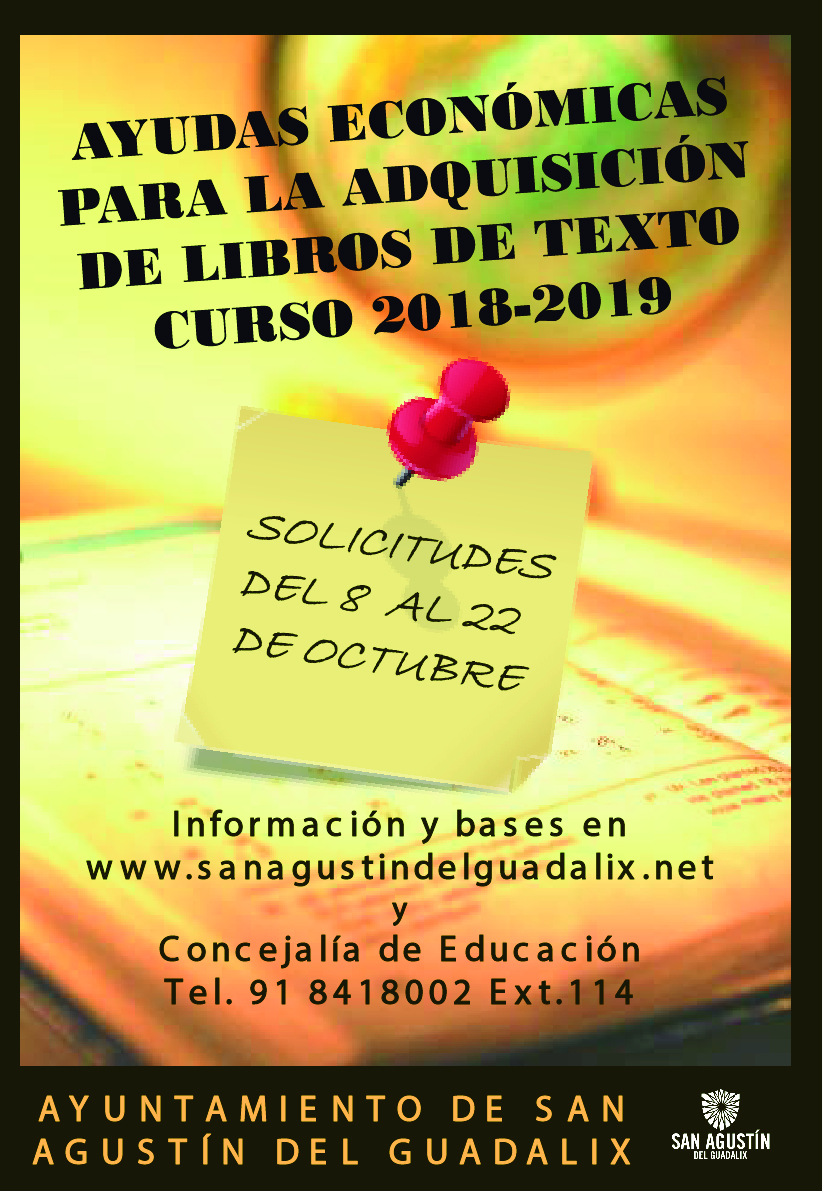 AYUDAS ECONÓMICAS 2018/19 PARA LA ADQUISICIÓN DE LIBROS DE TEXTO