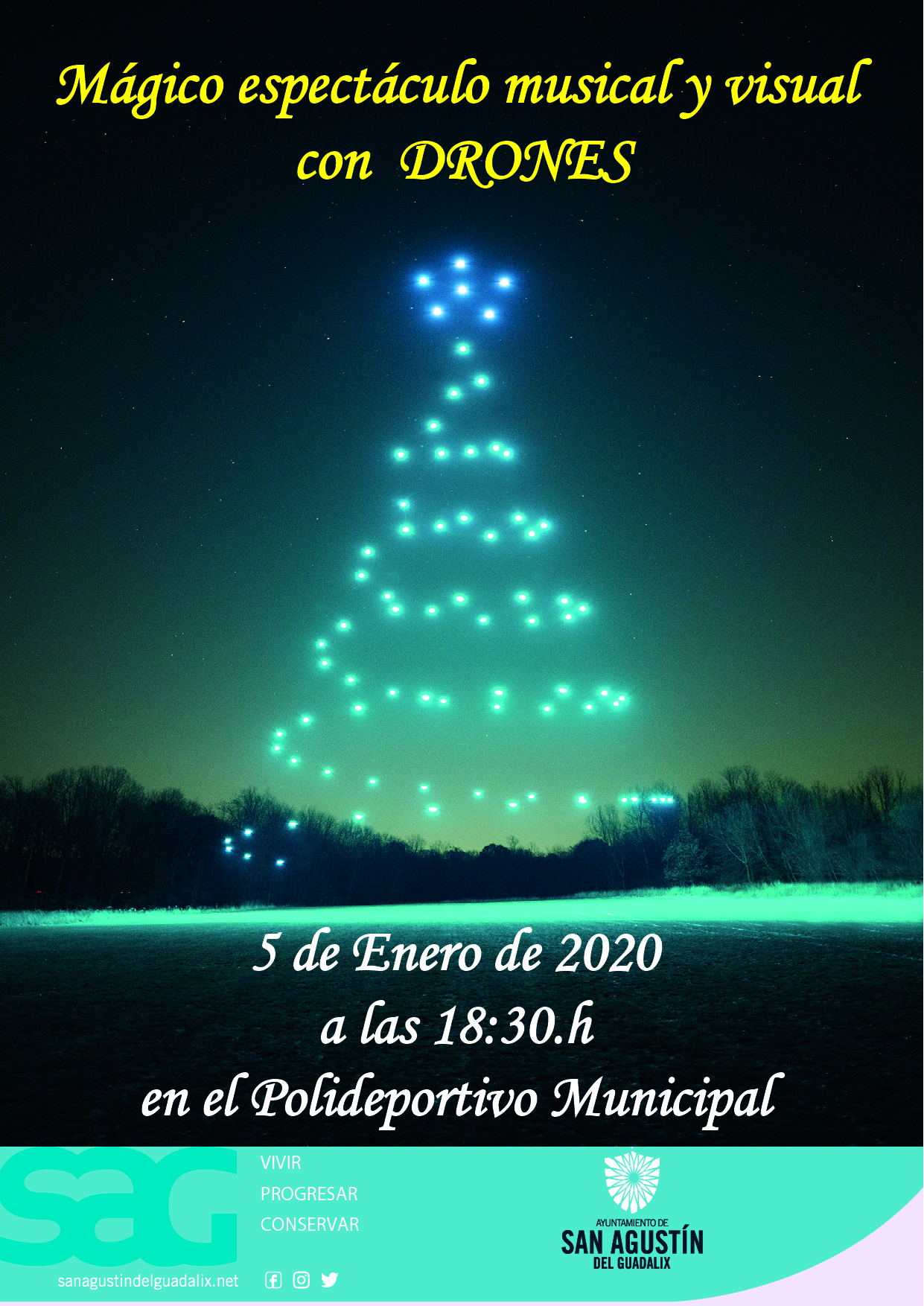 ÚNICO ESPECTÁCULO COREOGRAFIADO CON DRONES DARÁ LA BIENVENIDA A SSMM LOS REYES MAGOS