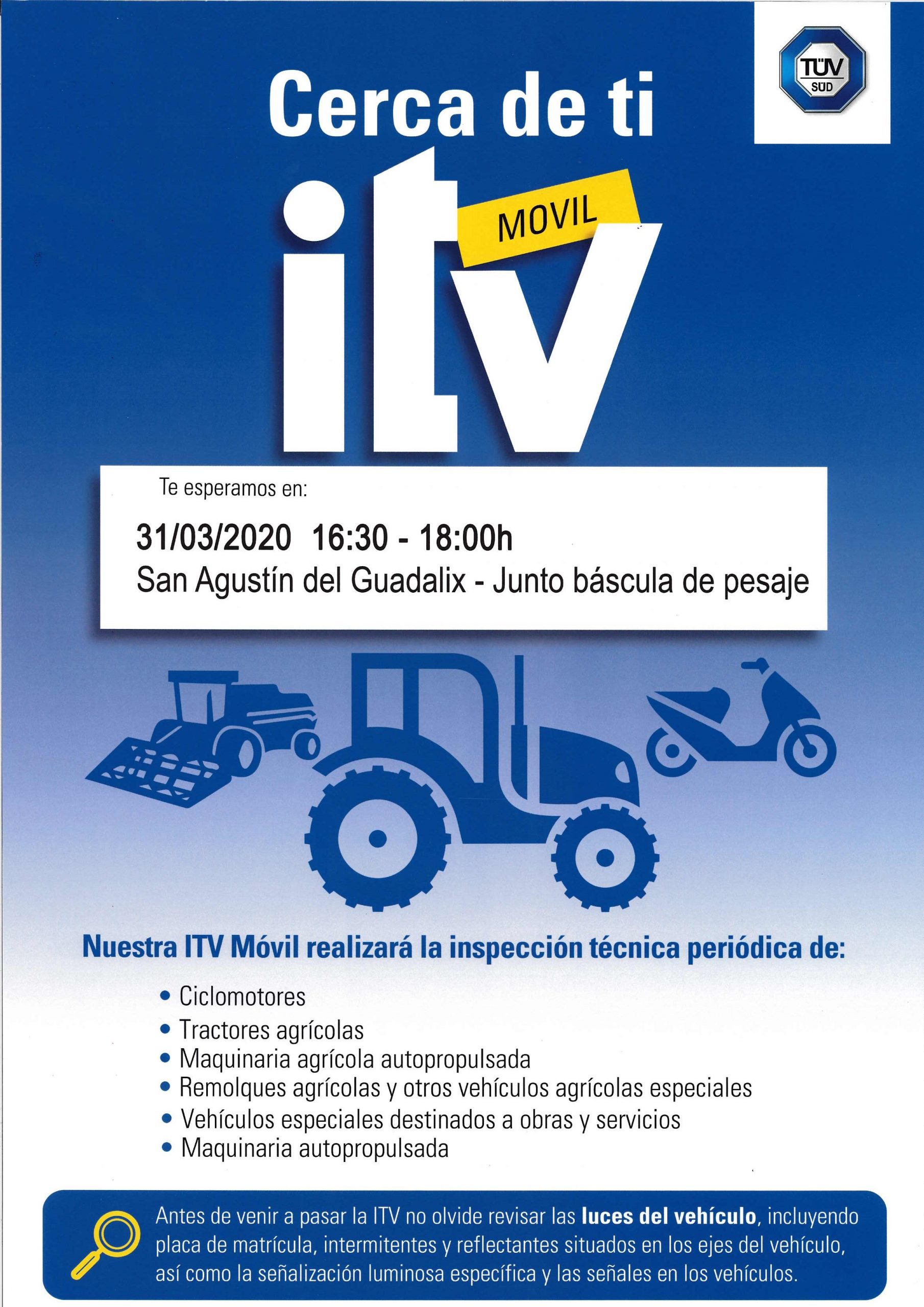 ITV MÓVIL PARA VEHÍCULOS AGRÍCOLAS
