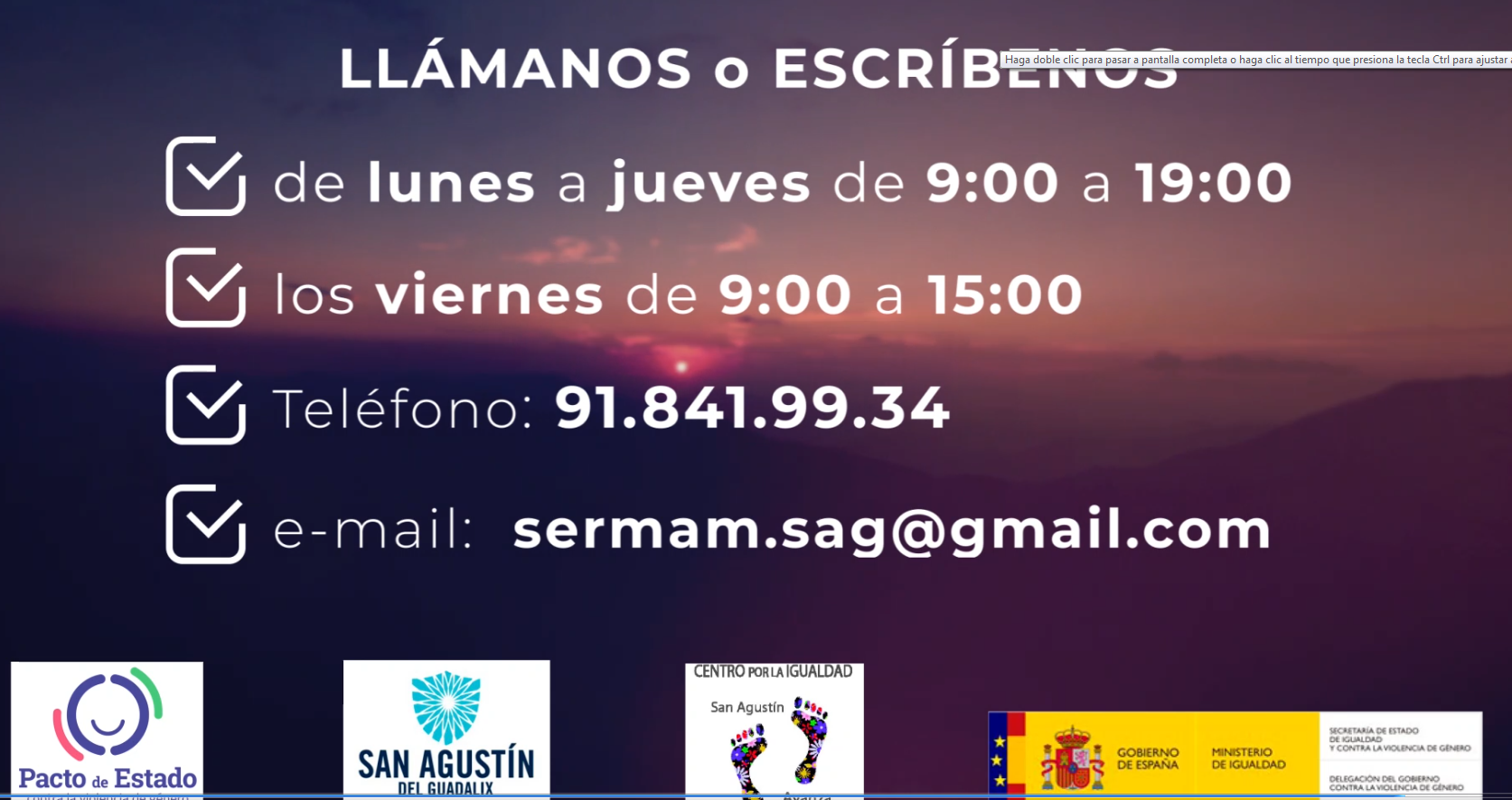 DESDE EL CENTRO POR LA IGUALDAD ESTAMOS PARA AYUDARTE