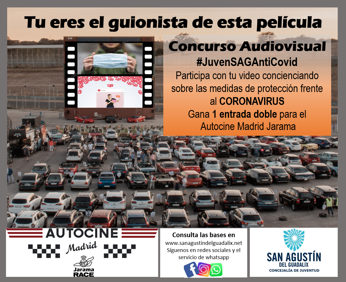 PARTICIPA EN EL CONCURSO DE VÍDEOS ORGANIZADO POR JUVENTUD Y GANA DOS ENTRADAS PARA EL AUTOCINE MADRID RACE