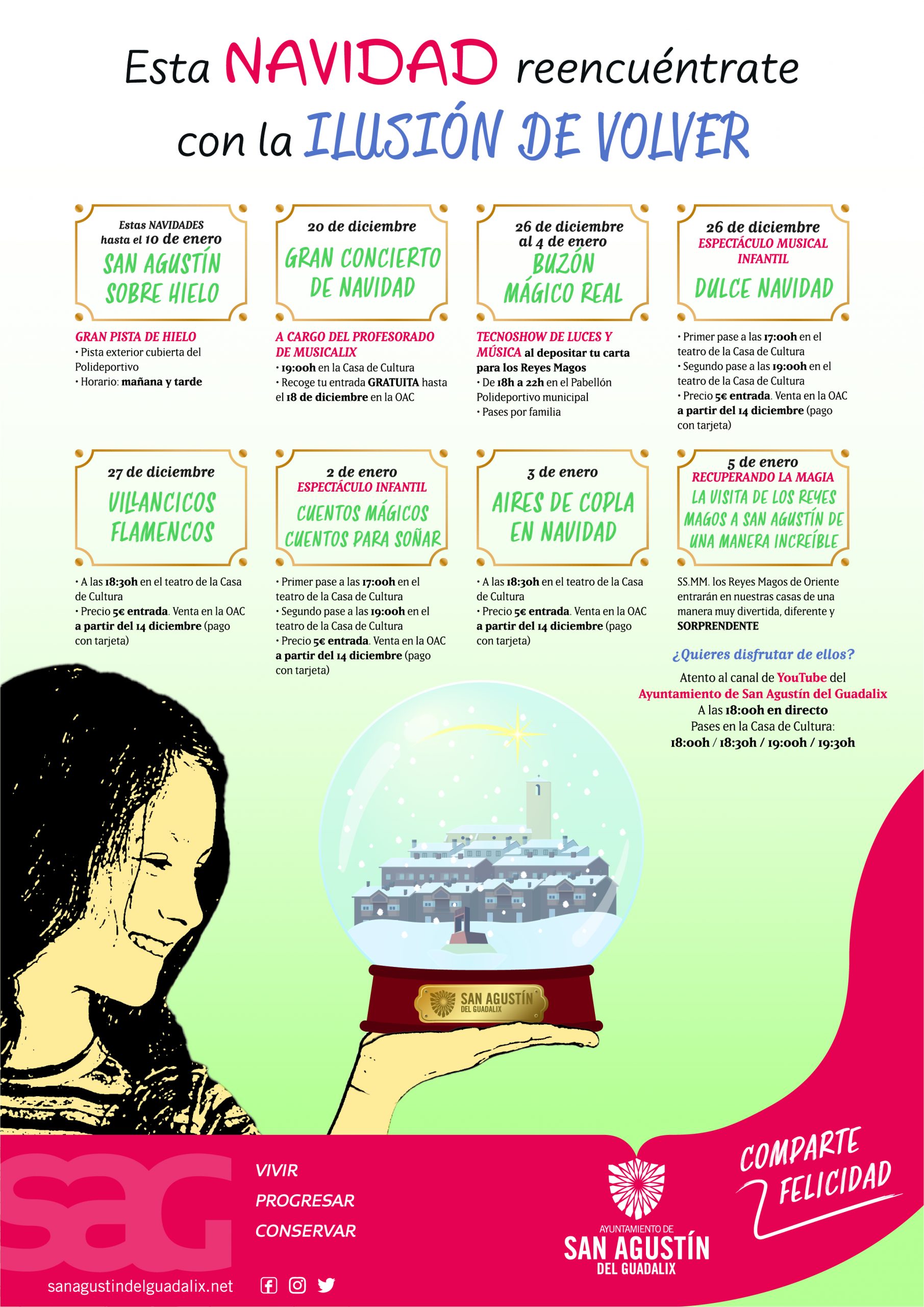 PROGRAMA NAVIDEÑO PARA DISFRUTAR DE LOS DÍAS MÁS MÁGICOS Y ENTRAÑABLES EN SAN AGUSTÍN