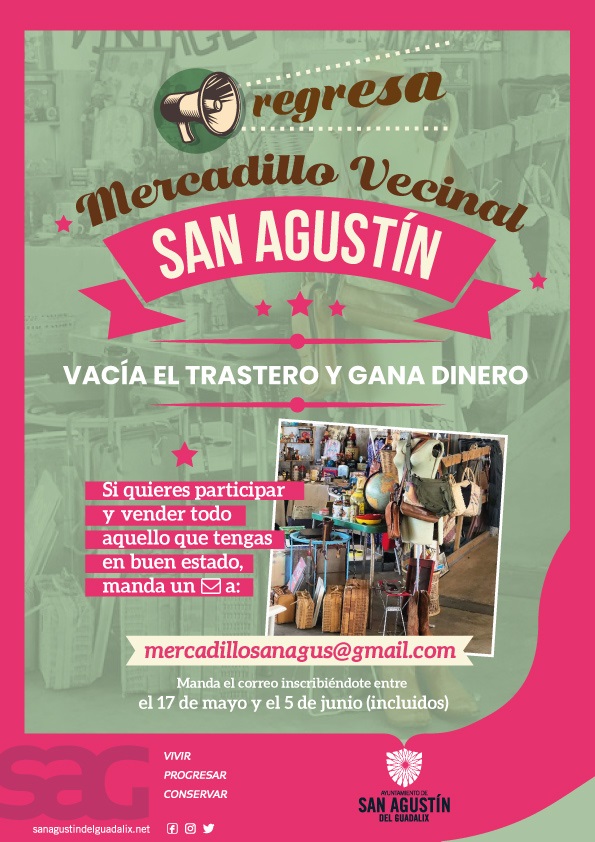 SI TIENES ALGO QUE QUIERAS VENDER, INSCRÍBETE EN EL IV MERCADILLO VECINAL