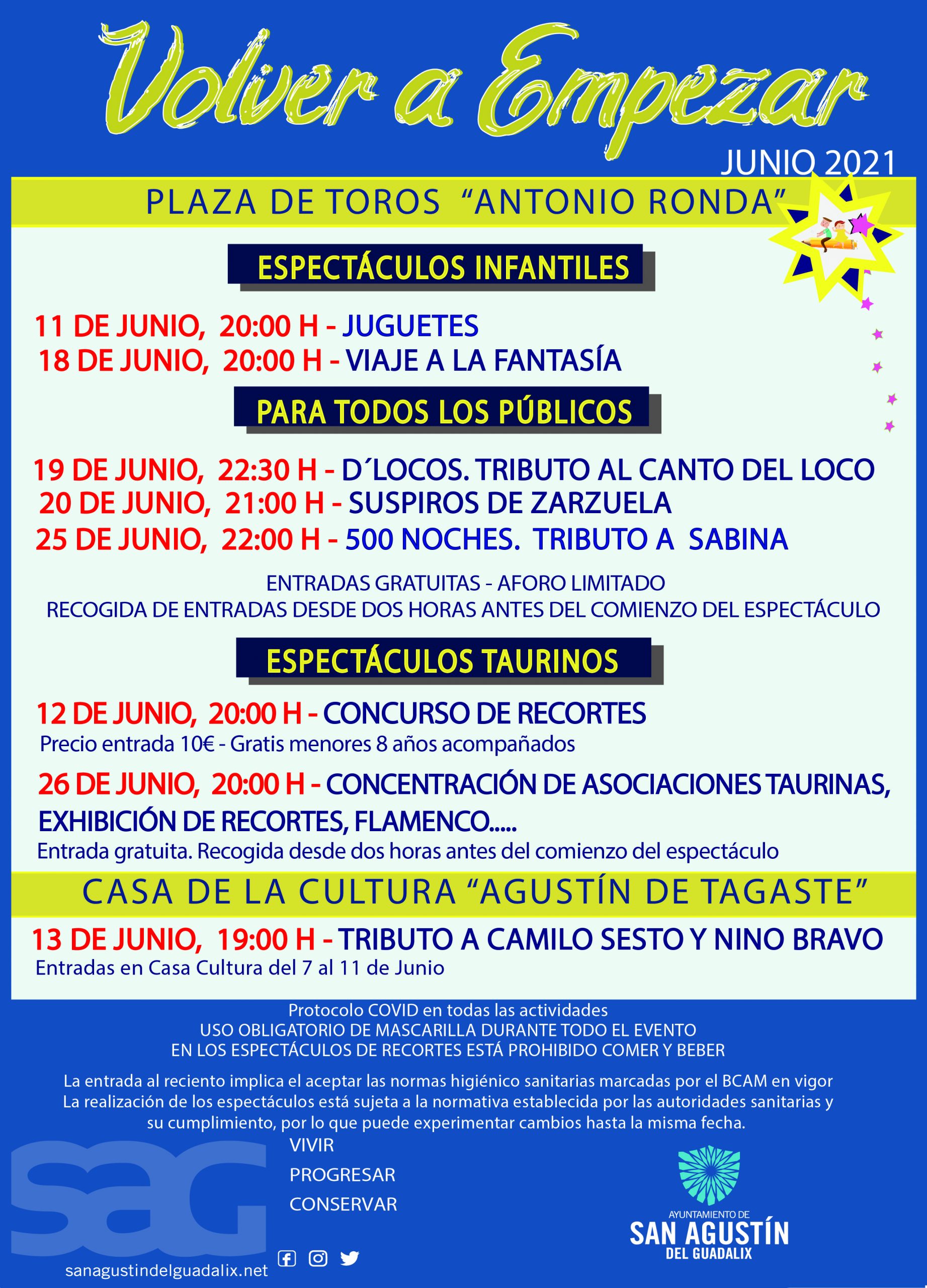 UN MES DE JUNIO REPLETO DE ACTIVIDADES GRATUITAS PARA TODOS LOS PÚBLICOS