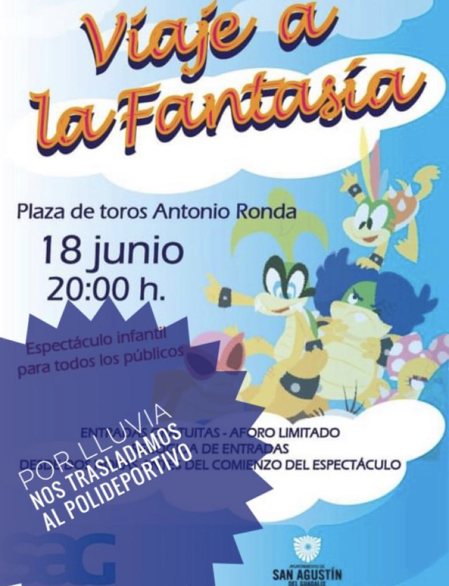 SEGUNDO FIN DE SEMANA DE ESPECTÁCULO INFANTIL Y CONCIERTOS EN LA PLAZA DE TOROS DE SAN AGUSTÍN