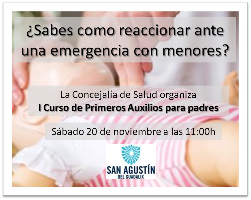 INSCRÍBETE EN EL I CURSO GRATUITO DE PRIMEROS AUXILIOS PARA PADRES