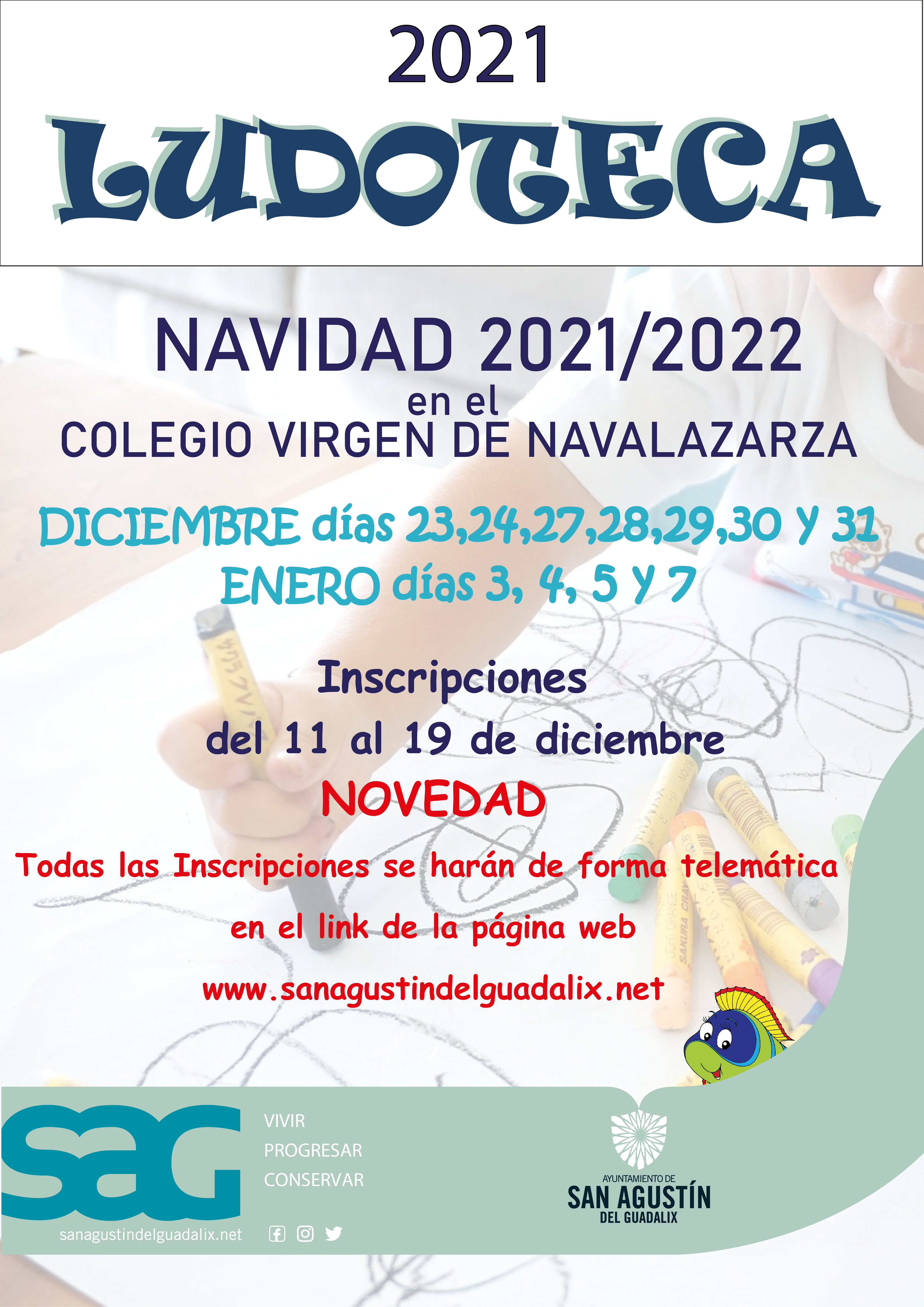 LUDOTECA EN NAVIDAD. INSCRIPCIONES A PARTIR DEL SÁBADO 11 DE DICIEMBRE