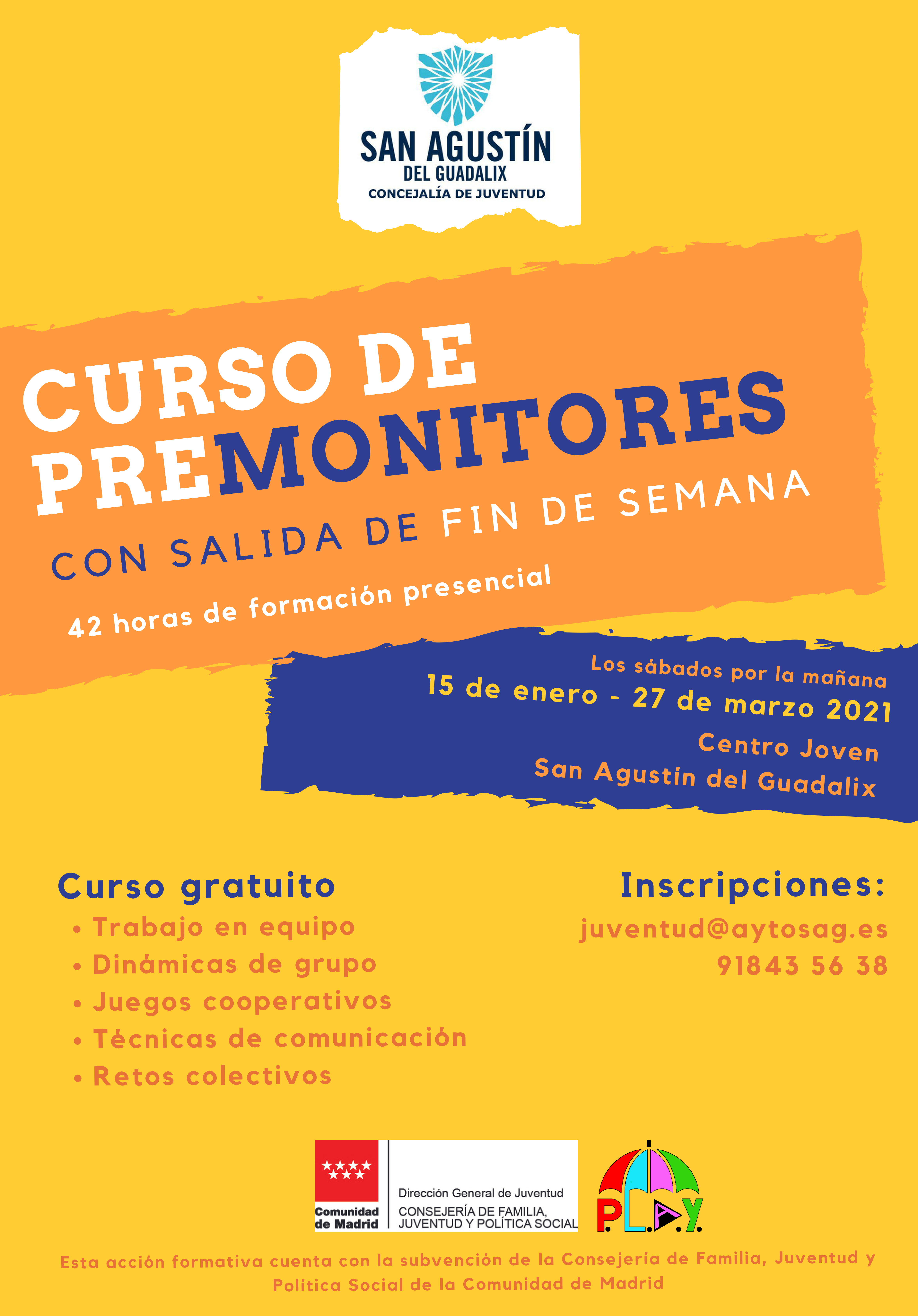 CURSO DE PREMONITORES DE TIEMPO LIBRE – PARTICIPACIÓN GRATUITA