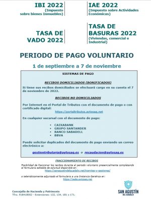 San Agustín del Guadalix | ABIERTO EL PERIODO DE PAGO VOLUNTARIO DE ...