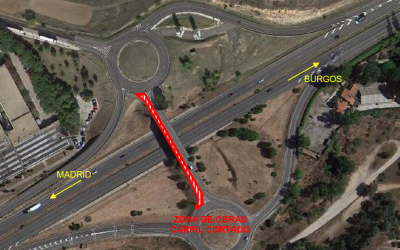 SE CORTA AL TRÁFICO EL CARRIL IZQUIERDO DEL PUENTE KM 36 DE ACCESO A LA A1 DIRECCIÓN BURGOS