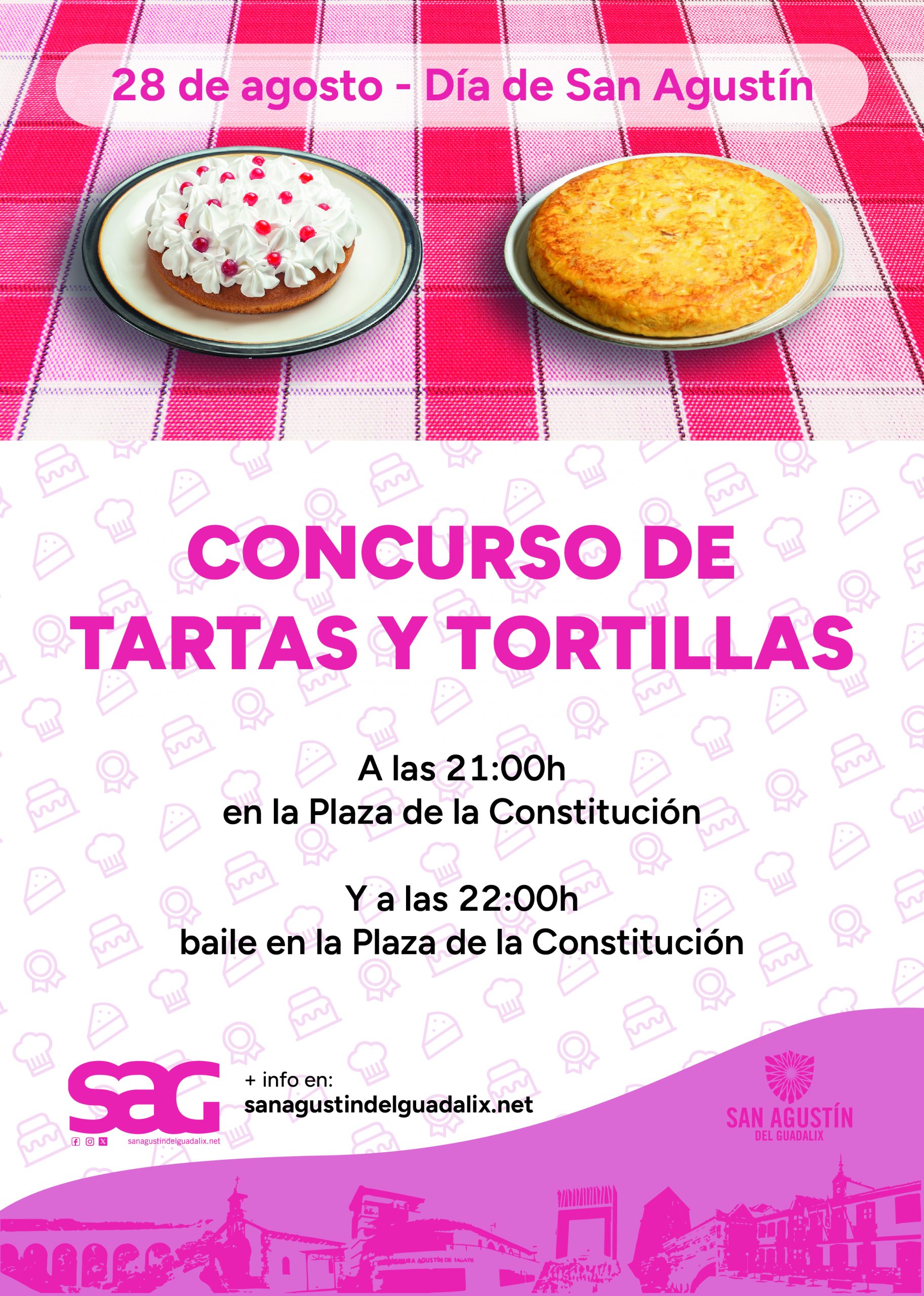 Concurso tortillas y tartas Día de San Agustín 28 agosto 2024